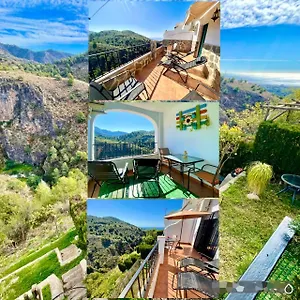 Lejlighed Axarquia , Frigiliana, Terraza Privada Con Vistas A La Montana Rio Y Al Mar, Frigiliana